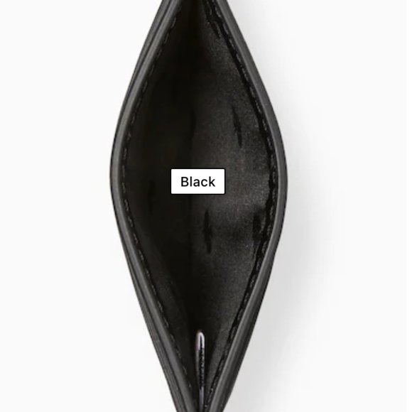 Staci Small Slim Card Holder Black NWT One Size - Picture 3 of 3